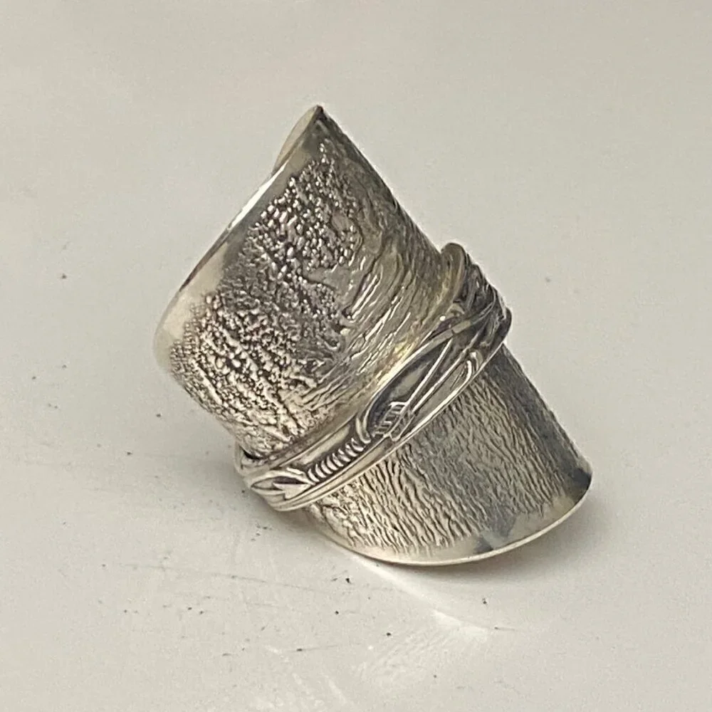 Niagara Falls Custom Made Statement Silver Ring Unisex